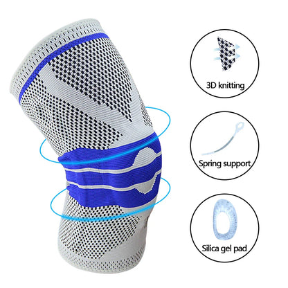 Adjustable knee support brace with lateral stabilizers for sports