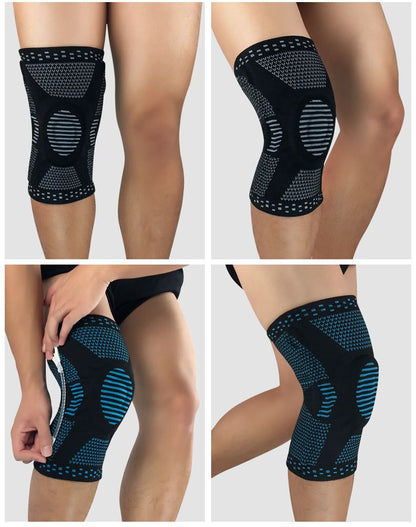 Adjustable knee brace with twin lateral stabilizers and patellar wrap