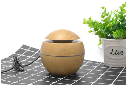 Mini wood grain ultrasonic aromatherapy essential oil diffuser