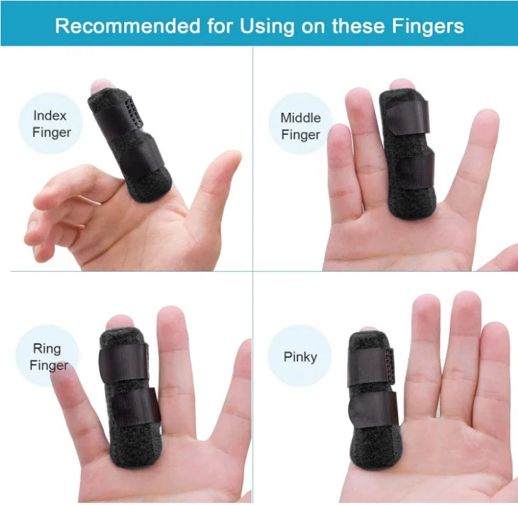 Adjustable trigger finger splint resting brace for tendon recovery