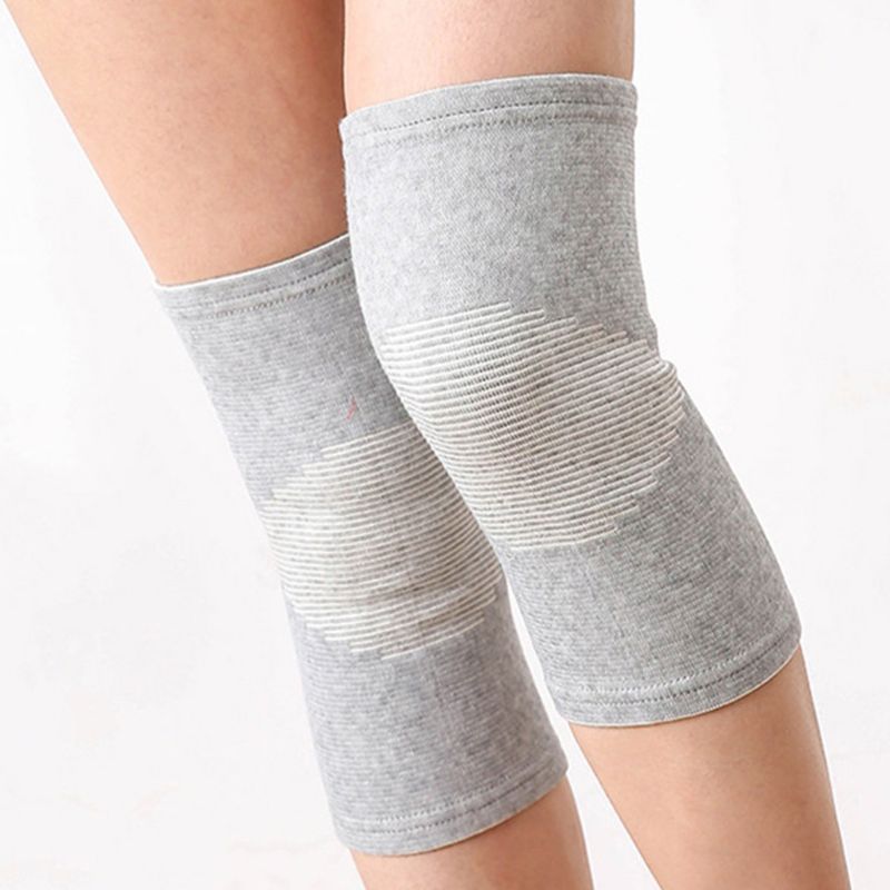 Bamboo-fiber breathable compression knee support sleeve pair