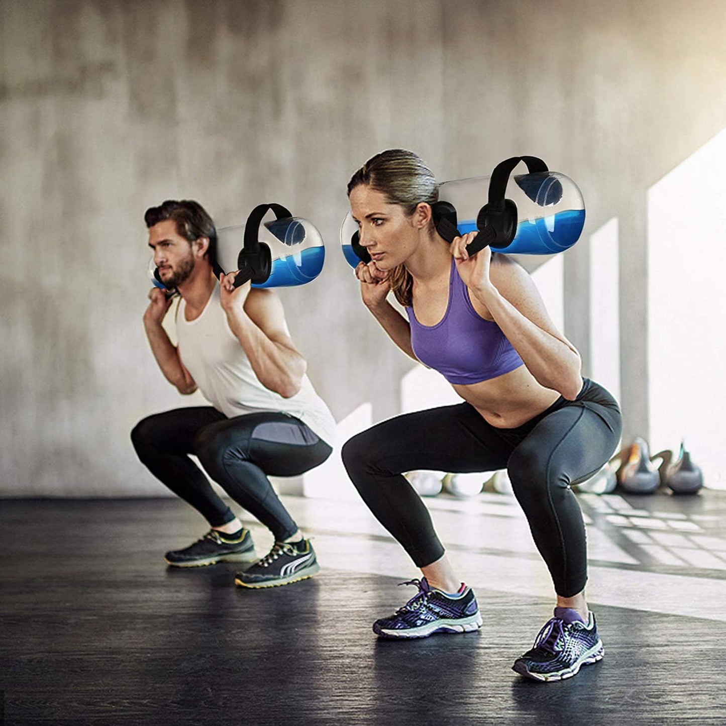 Adjustable water-filled power bag for strength and stability