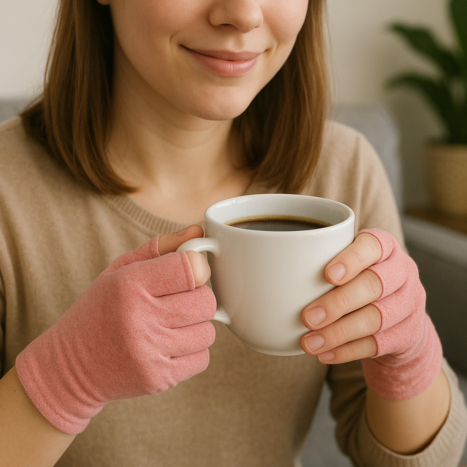 Therapeutic open-finger compression gloves for arthritis and carpal tunnel relief