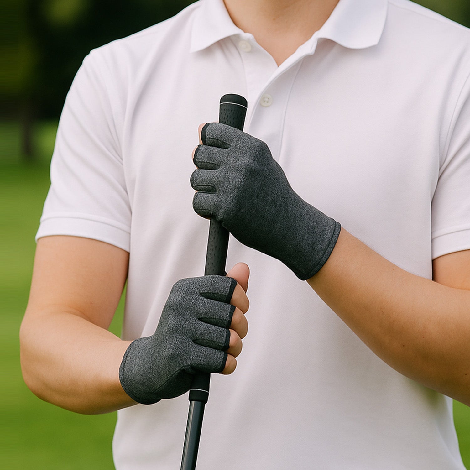 Therapeutic open-finger compression gloves for arthritis and carpal tunnel relief