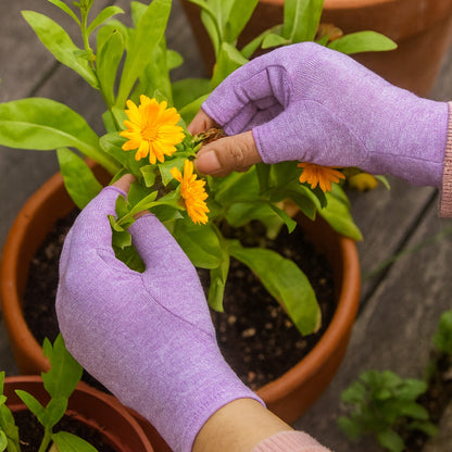 Therapeutic open-finger compression gloves for arthritis and carpal tunnel relief