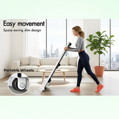 Space-saving electric walking pad treadmill home office