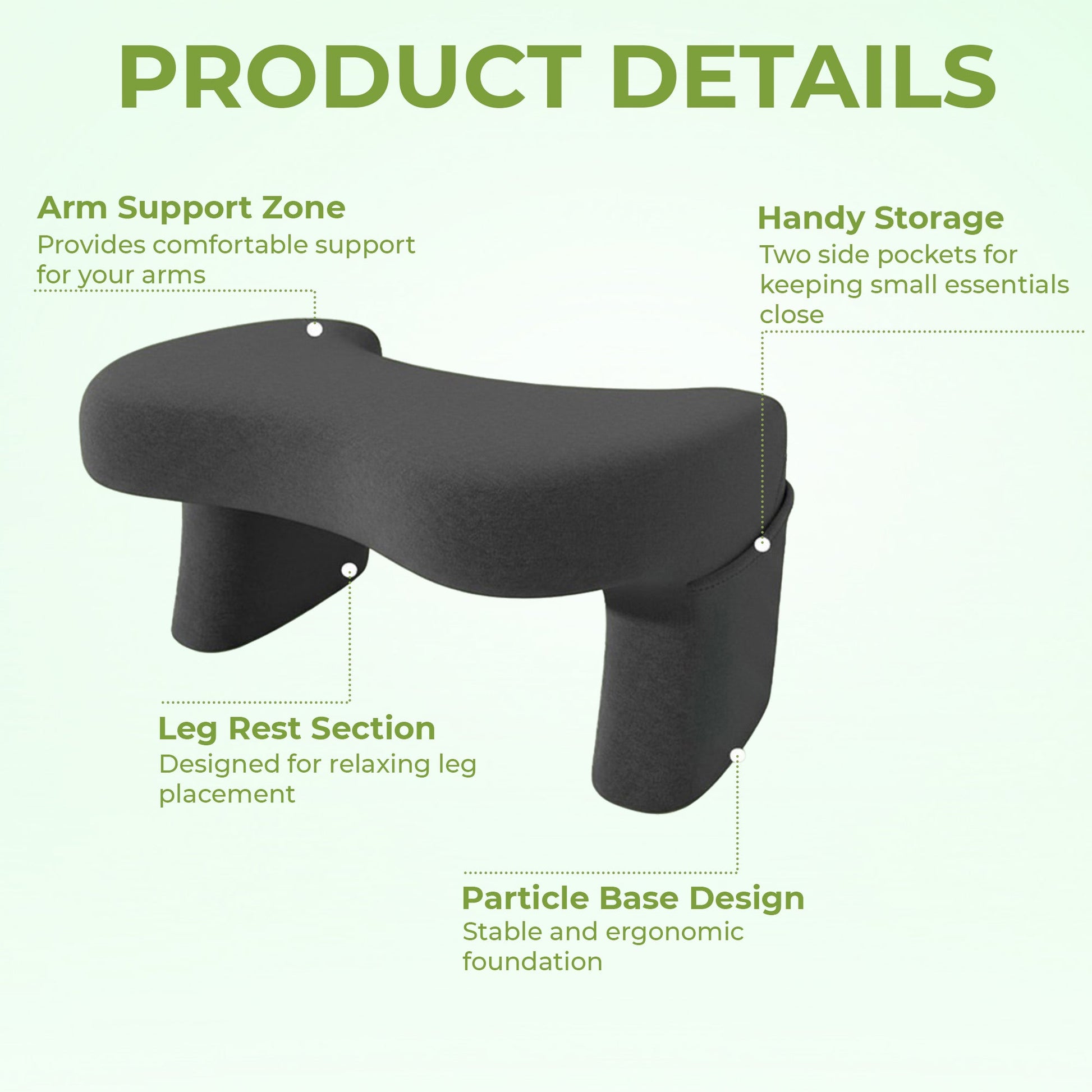 Reading and lap desk backrest pillow for work and gaming