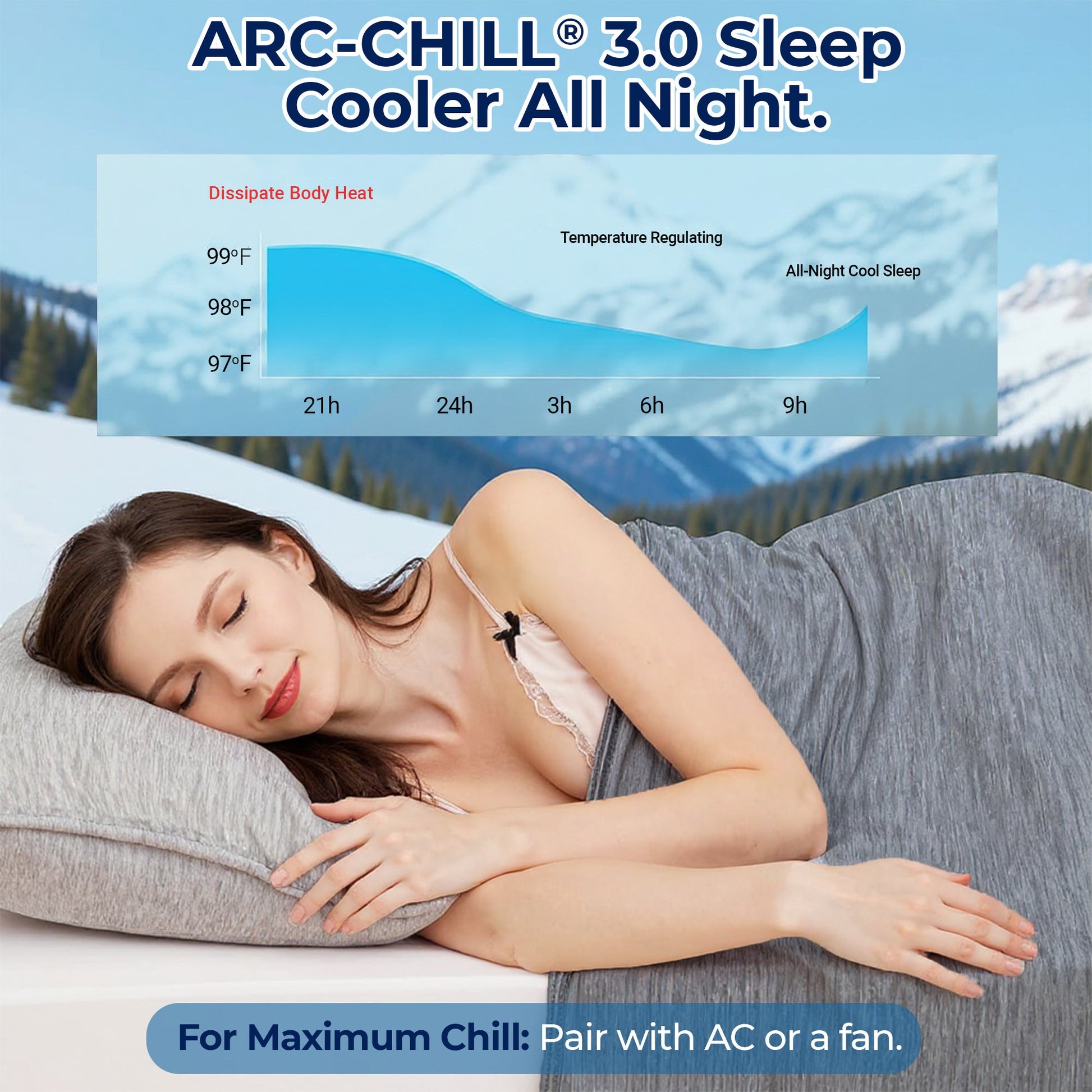 Lightweight cooling blanket temperature-friendly