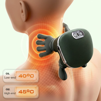 Wireless heated 4D kneading neck and shoulder massager