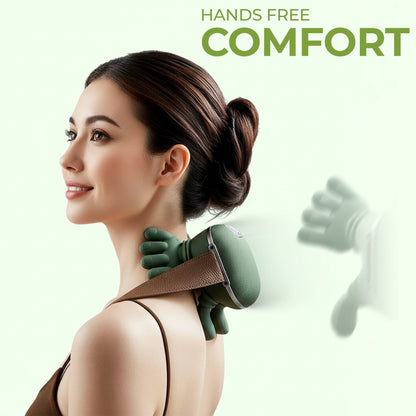 Wireless heated 4D kneading neck and shoulder massager