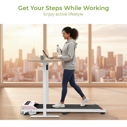Space-saving electric walking pad treadmill home office