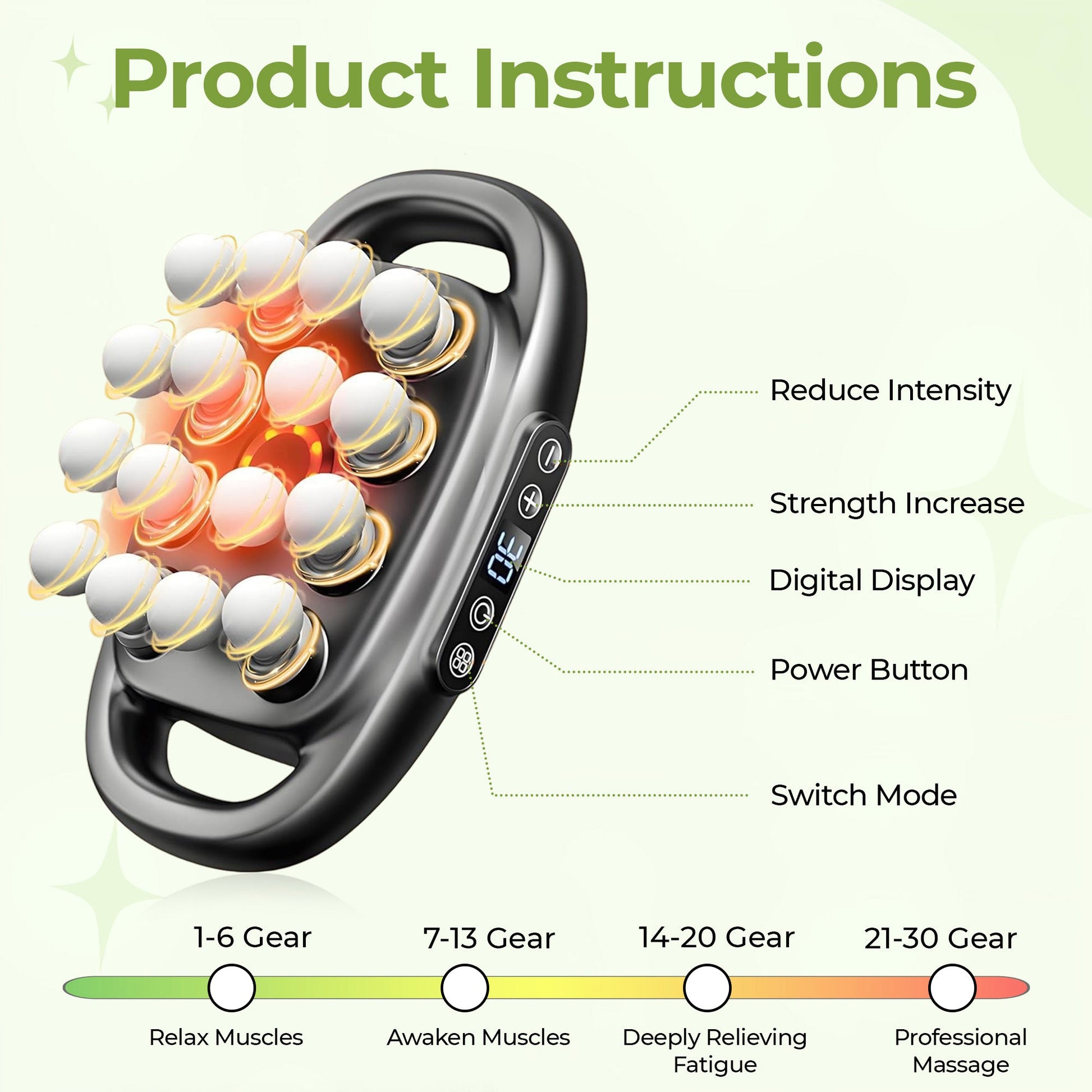 Multi-intensity massager for custom comfort and recovery