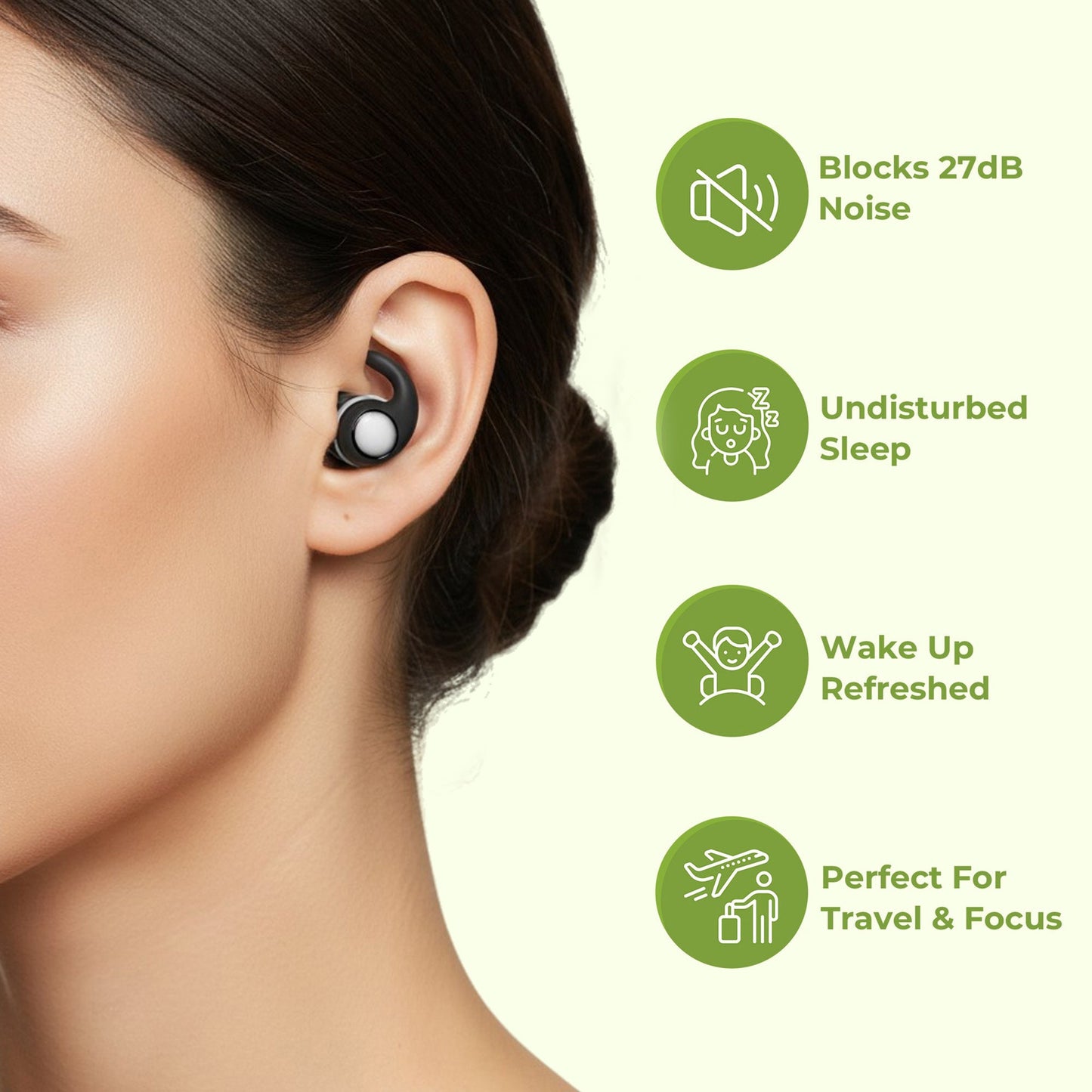 Snoring noise cancellation sleep earplugs