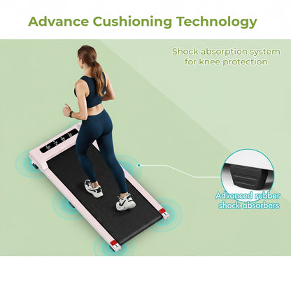 Space-saving electric walking pad treadmill home office