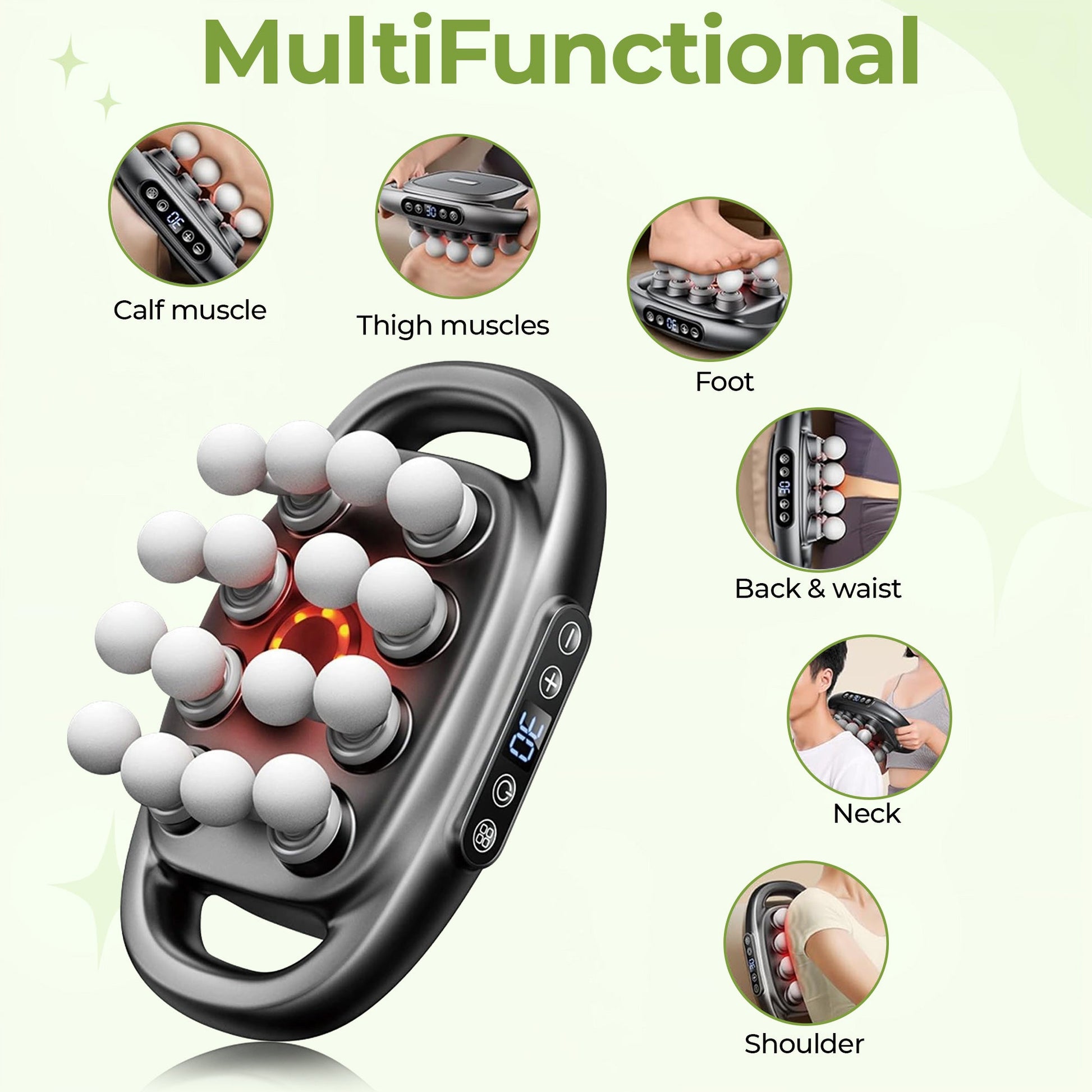 Multi-intensity massager for custom comfort and recovery