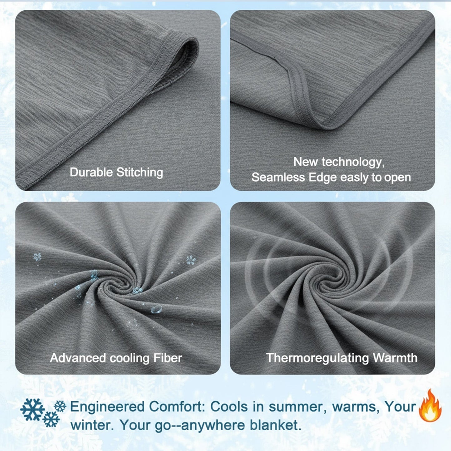 Lightweight cooling blanket temperature-friendly