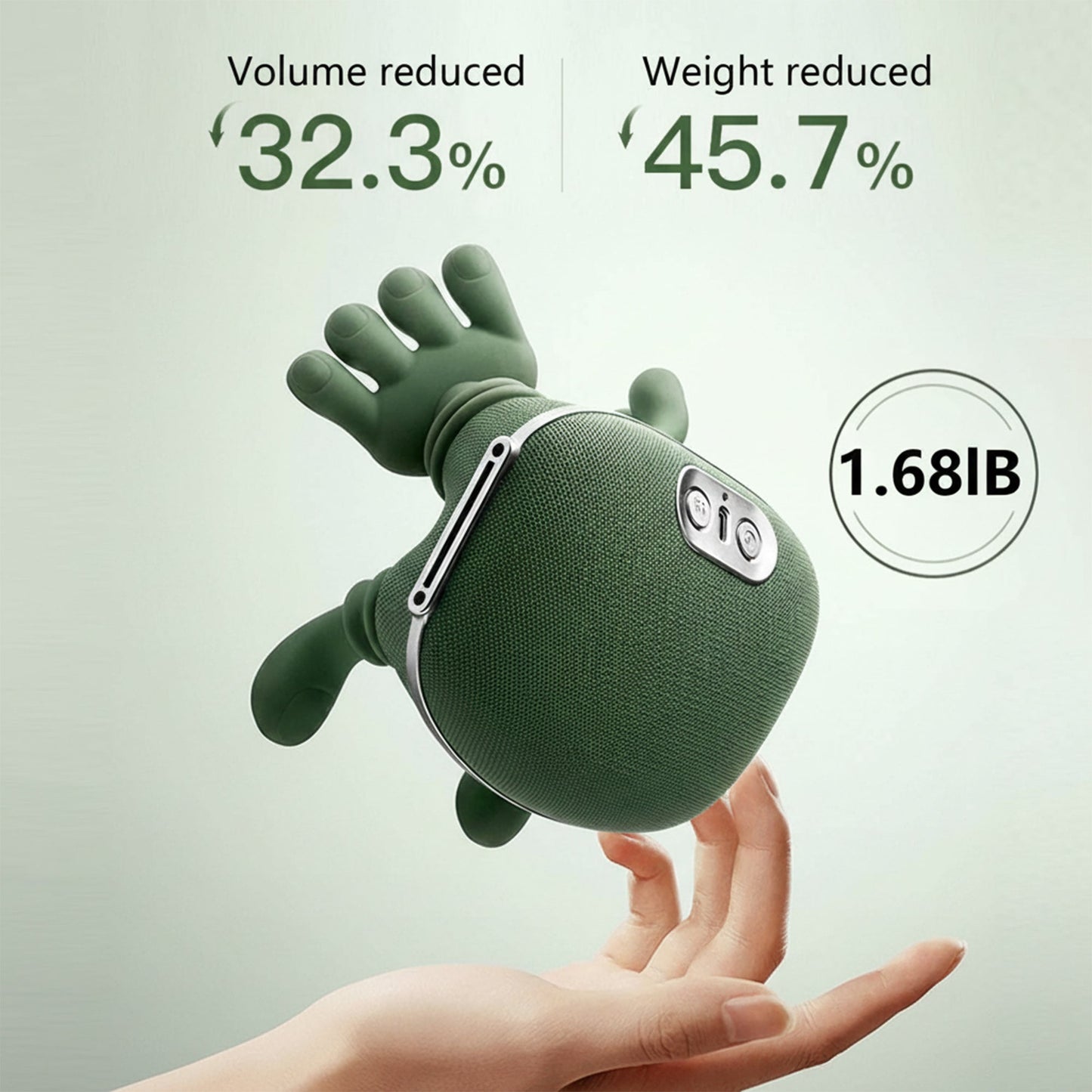 Wireless heated 4D kneading neck and shoulder massager