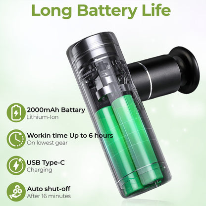 Compact percussion mini massager gun