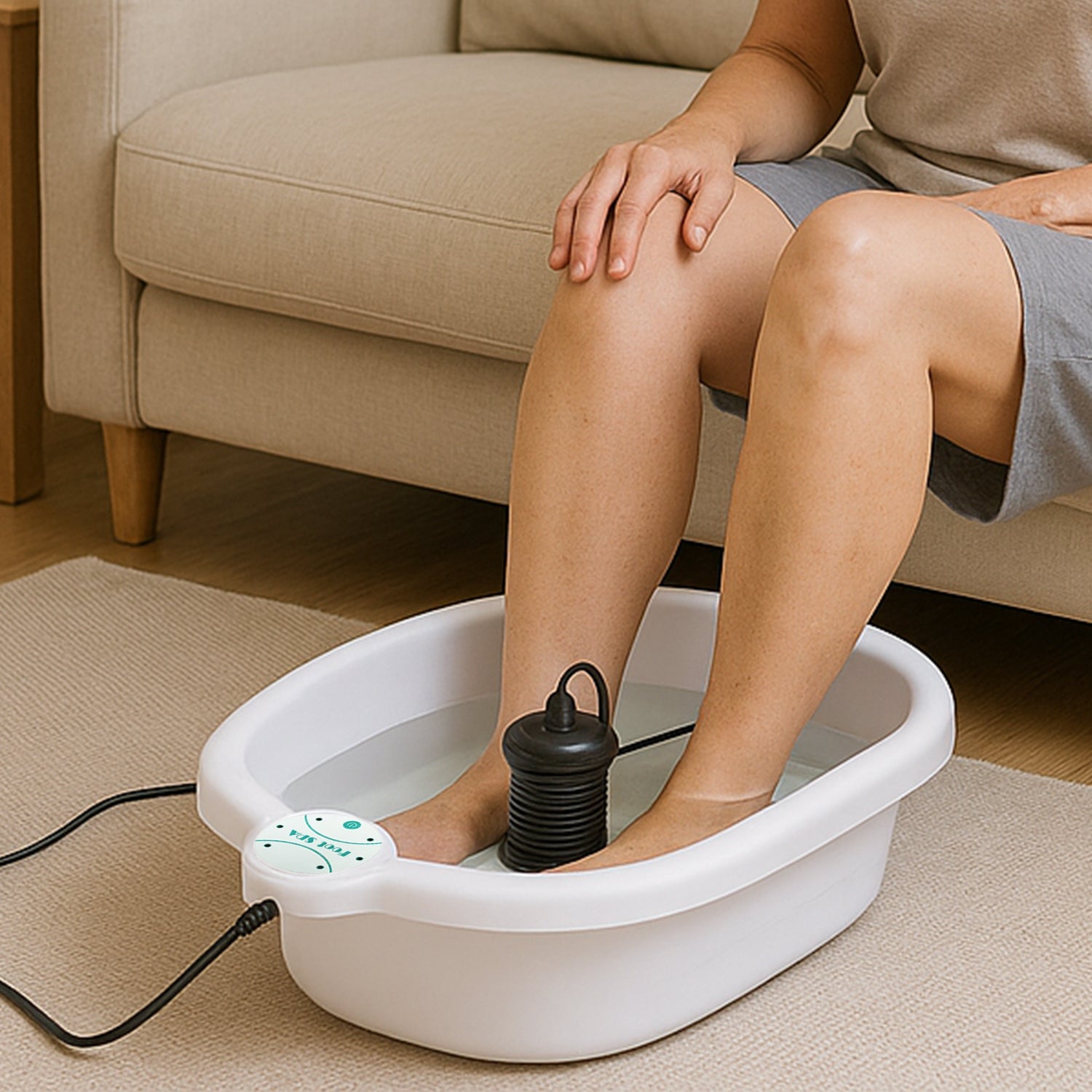 Ionic detox foot spa machine with ionizing array and basin