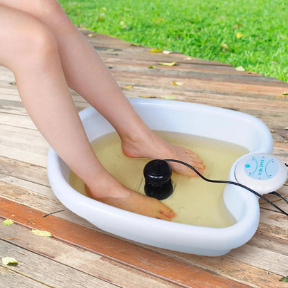 Ionic detox foot spa machine with ionizing array and basin