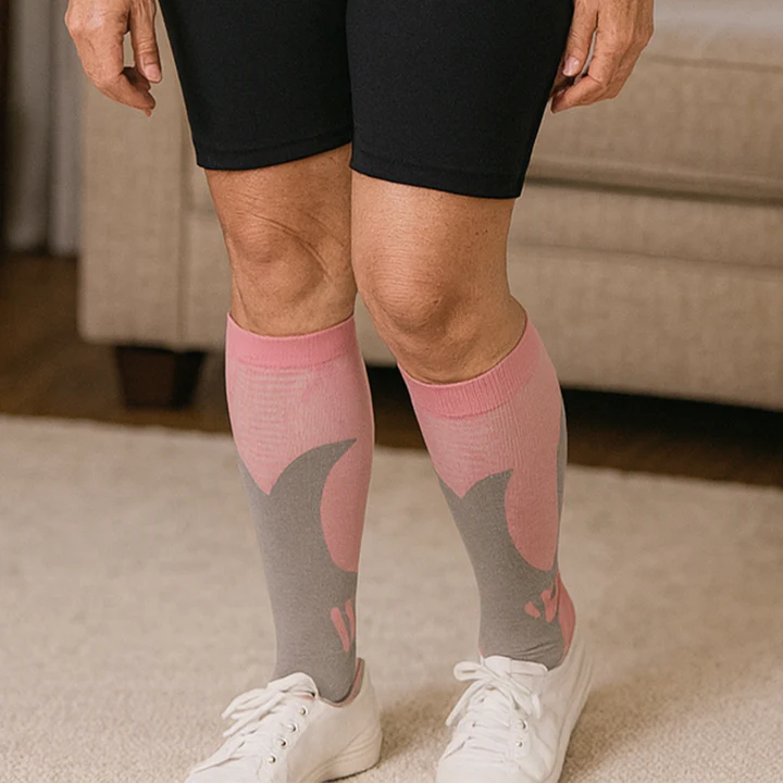 LegEase 20-30mmHg knee-high compression socks pair