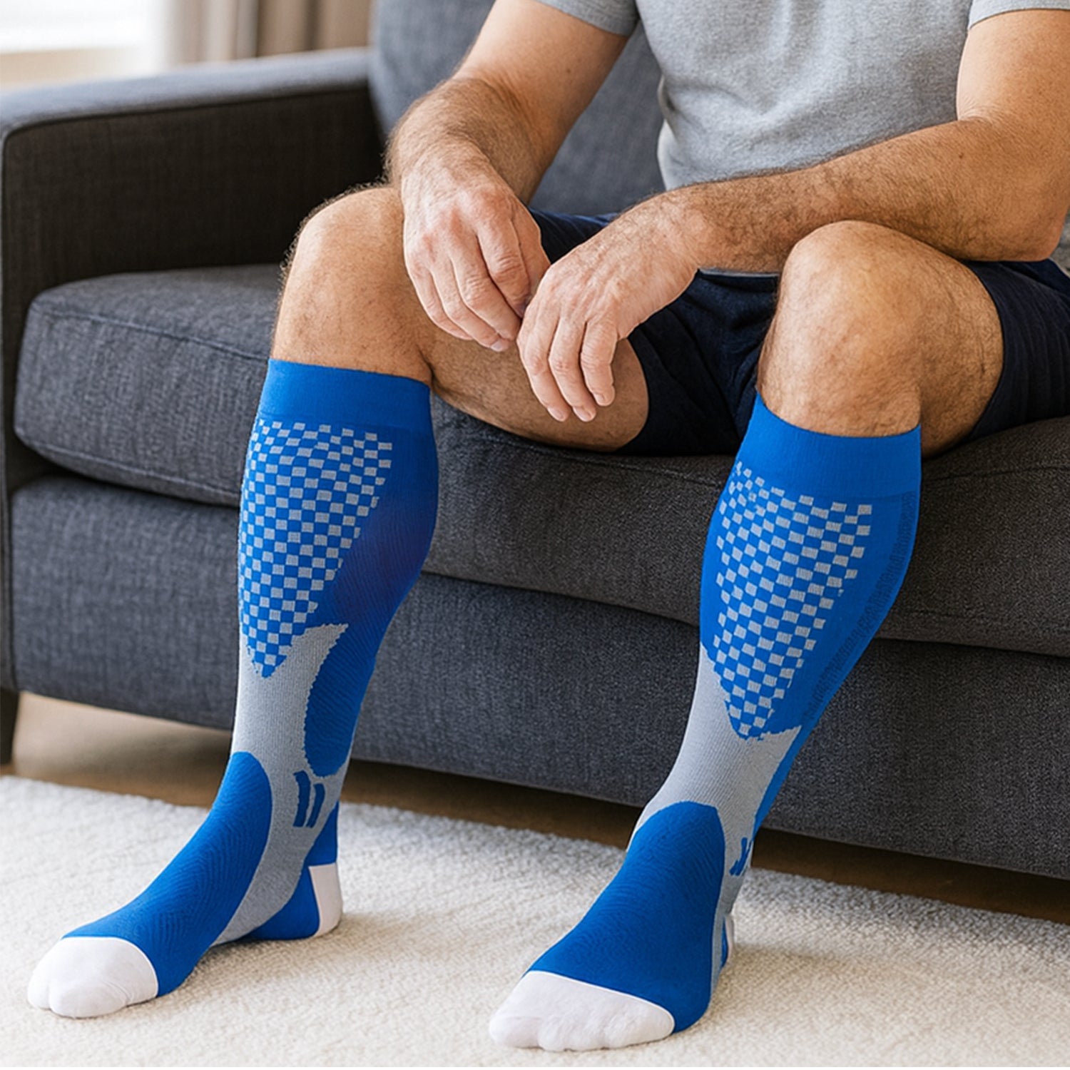 20-30mmHg knee-high compression socks for swelling and leg fatigue