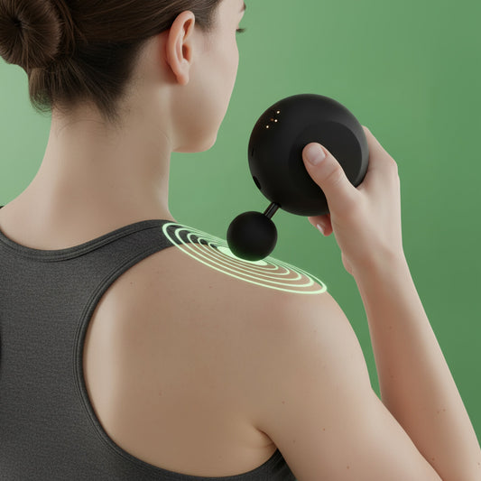 Portable mini quiet percussion deep tissue massage gun