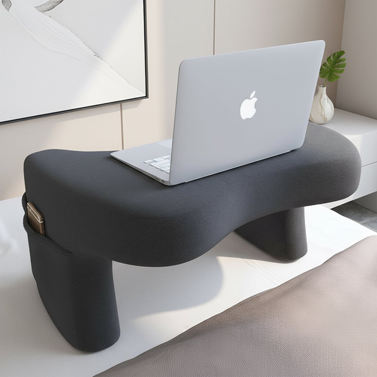 Reading and lap desk backrest pillow for work and gaming