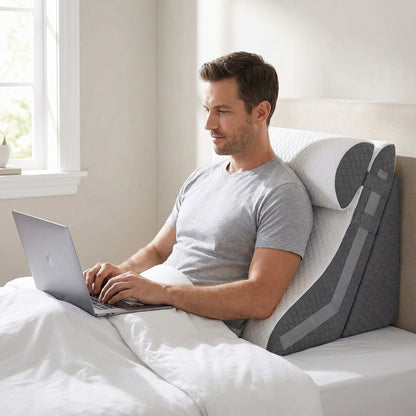 Cooling wedge pillow breathable acid reflux back support