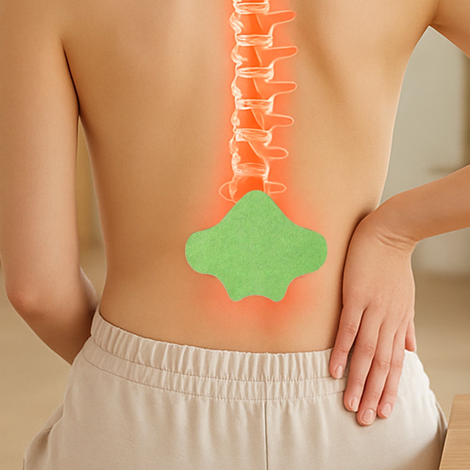 Natural herbal adhesive lumbar spine patches for lower back