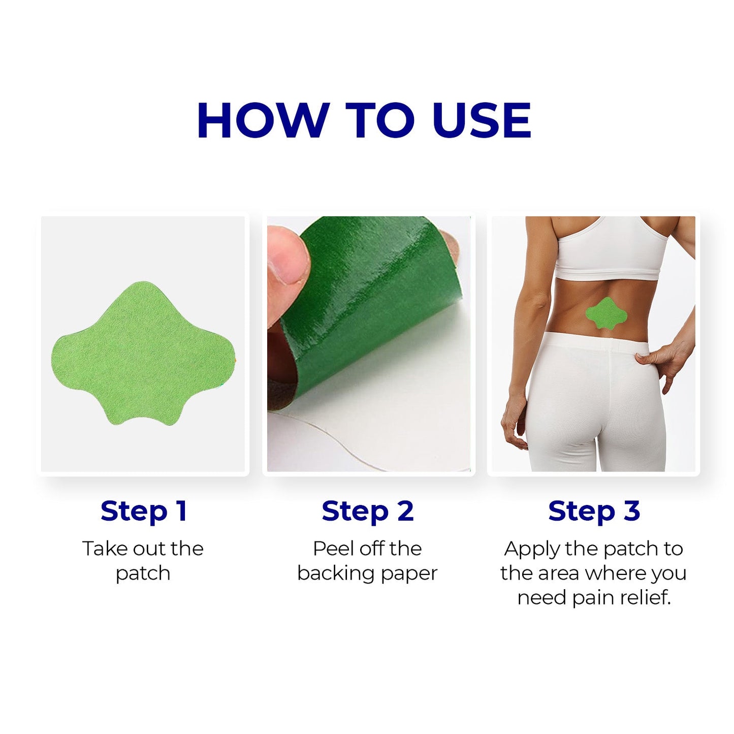 Natural herbal adhesive lumbar spine patches for lower back