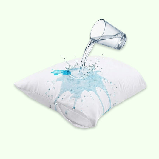 Waterproof allergen-blocking pillow protector cover