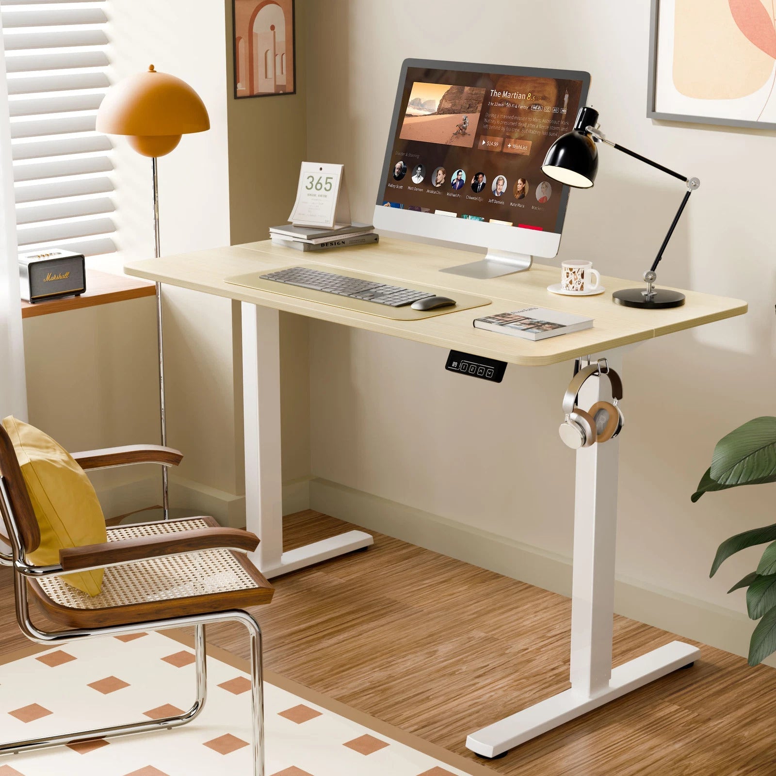 Electric adjustable sit-stand computer standing desk
