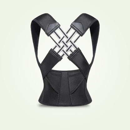 Adjustable posture corrector belt with free massage roller