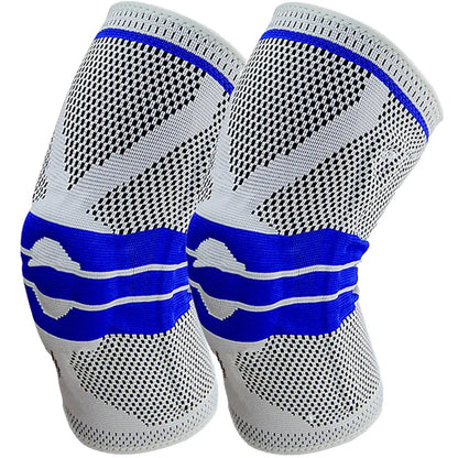 Adjustable knee support brace with lateral stabilizers for sports