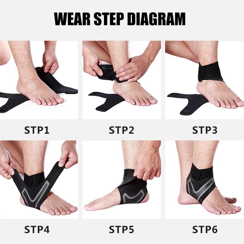 Adjustable ankle support brace pair for running and hiking