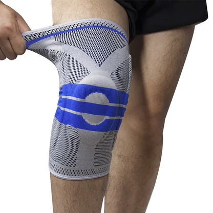 Adjustable knee support brace with lateral stabilizers for sports