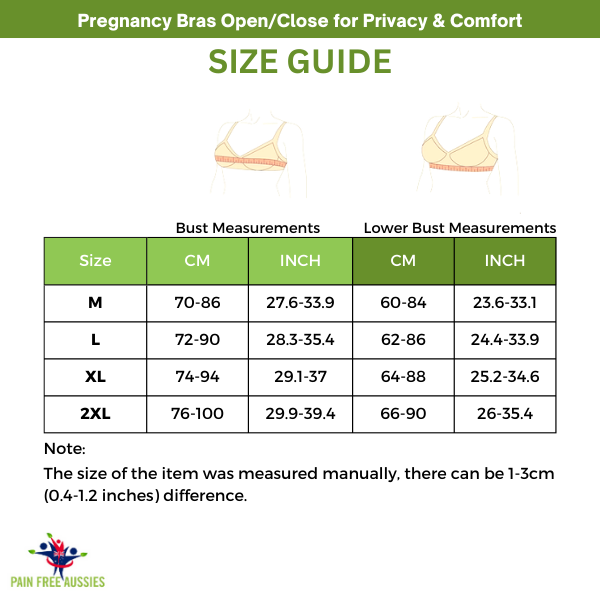 Pregnancy and nursing bras with open close front for comfort