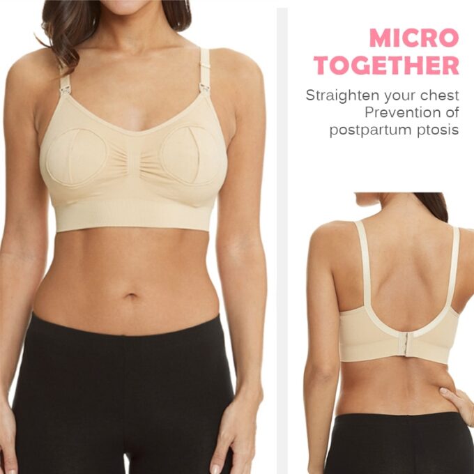 Pregnancy and nursing bras with open close front for comfort