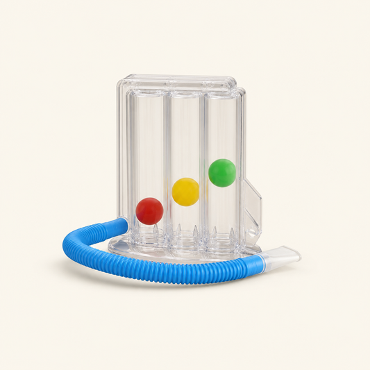 TriFlo Lung Exerciser & Incentive Spirometer - Deep Breathing Trainer for Respiratory Health, Asthma, COPD, and Post-Surgery Recovery