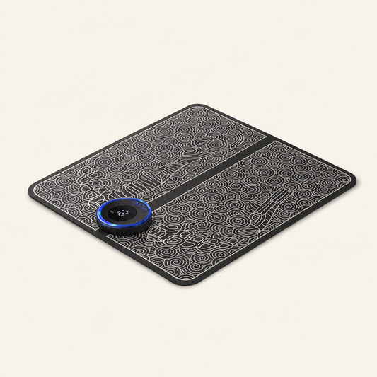 EMS Foot Massager Mat for Circulation and Neuropathy - Electric Pulse Leg Stimulator for Plantar Fasciitis and Edema Relief