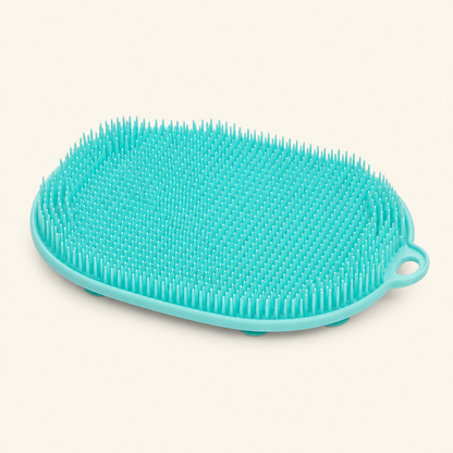 Silicone Foot Scrubber & Shower Massager Mat - Anti-Slip Circulation Booster with Soft Bristles for Foot Pain and Exfoliation