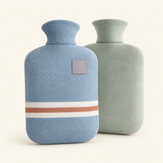 2L Hot and Cold Water Bottle with Knitted Cover - Premium PVC Bag for Menstrual Cramp Relief, Muscle Aches, and Joint Pain Therapy