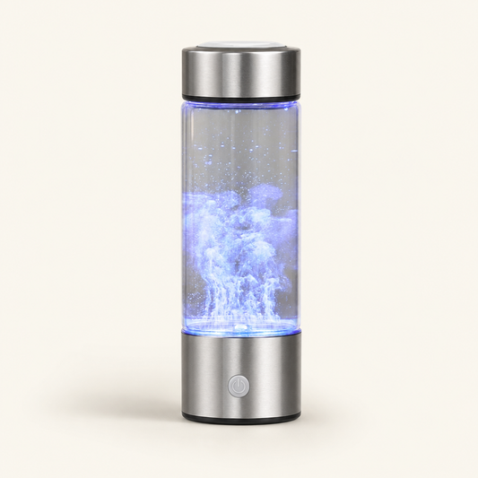 Portable Hydrogen Water Bottle Generator - 450mL Glass Ionizer Machine with Advanced Electrolysis for Antioxidant Recovery and Enhanced Hydratio