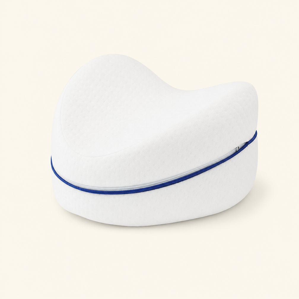 Orthopedic Knee Pillow for Side Sleepers - Memory Foam Leg Positioning Wedge for Sciatica, Hip, and Lower Back Pain Relief