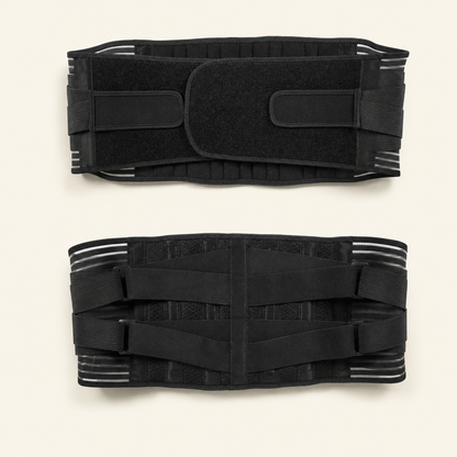 Lower Back Support Brace with Dual Compression Straps - Orthopedic Lumbar Belt for Lifting, Sciatica, and Herniated Disc Relief