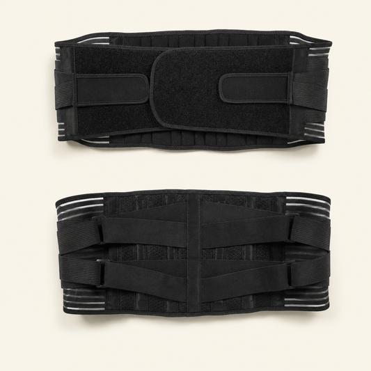 Lower Back Support Brace with Dual Compression Straps - Orthopedic Lumbar Belt for Lifting, Sciatica, and Herniated Disc Relief