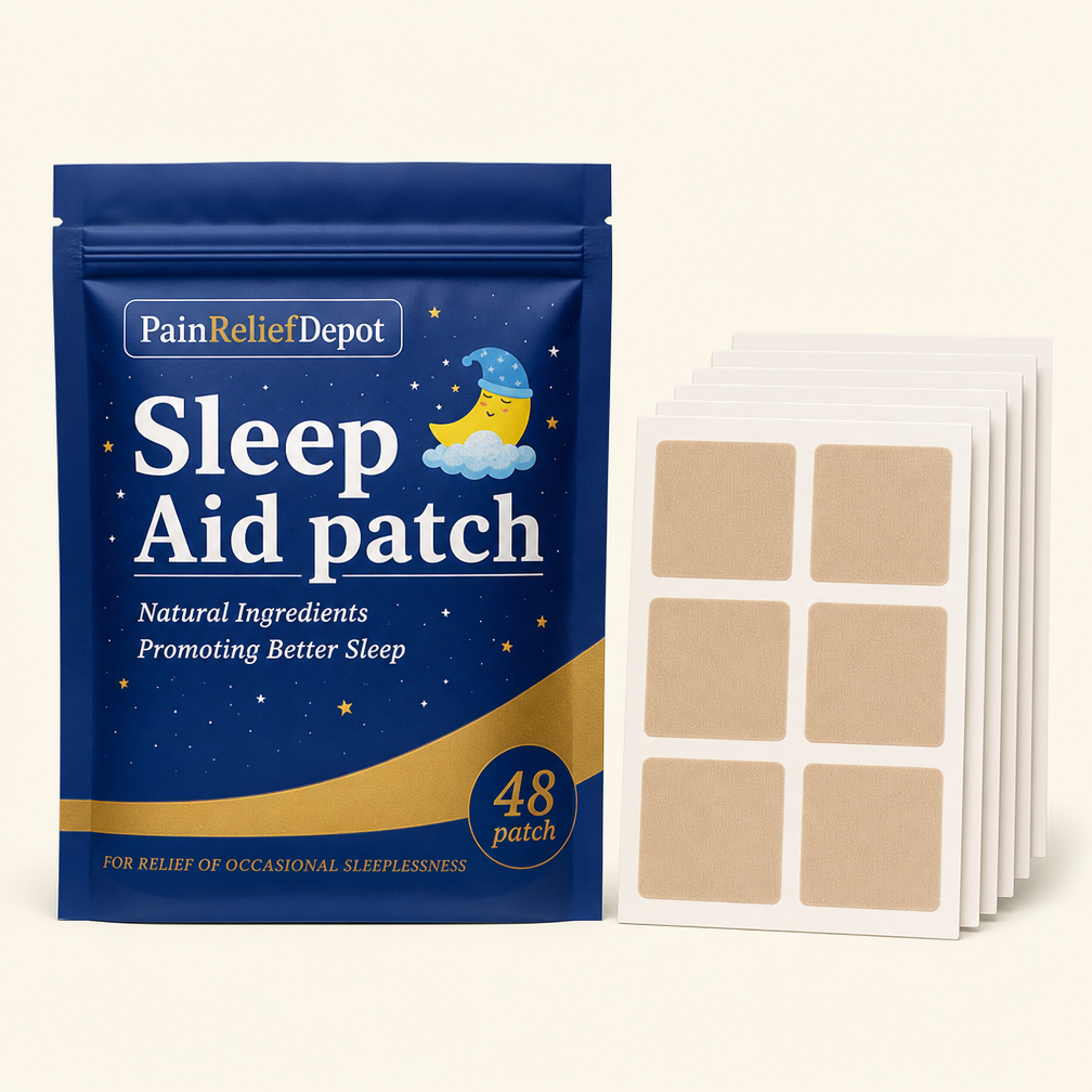Natural Sleep Aid Patches - 48 Pack Extra Strength Topical Night Patch with Melatonin, Lavender & Chamomile for Insomnia and Jet Lag Relief
