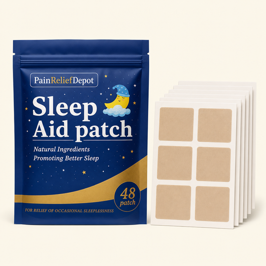Natural Sleep Aid Patches - 48 Pack Extra Strength Topical Night Patch with Melatonin, Lavender & Chamomile for Insomnia and Jet Lag Relief