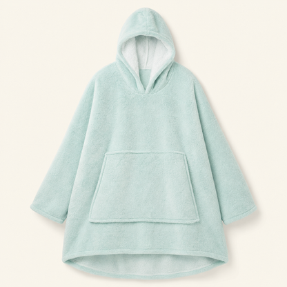 Oversized Wearable Blanket Hoodie - Reversible Sherpa Fleece Giant Sweatshirt Blanket for Adults, One Size Fits All